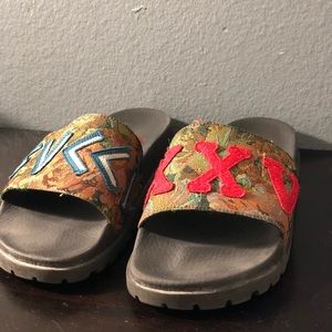 Gucci Floral Brocade slide sandals